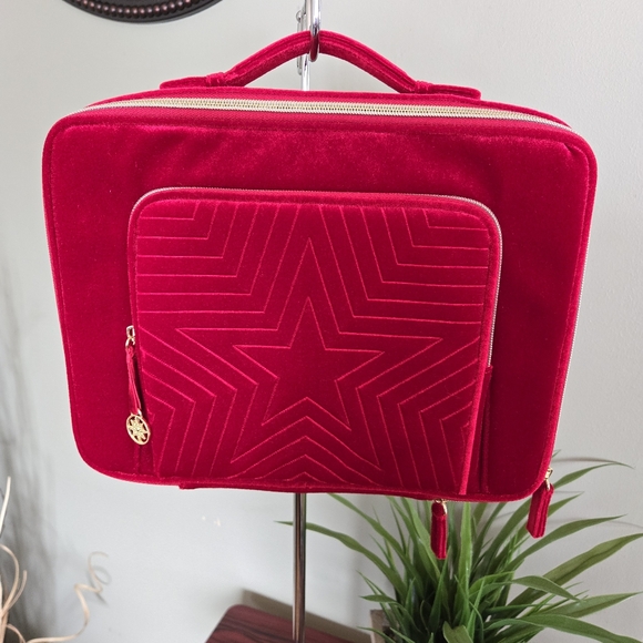 Estee Lauder Handbags - Estee Lauder Cosmetic Bag Red Velvet